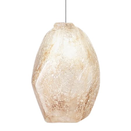 Fine Art Handcrafted Lighting Natural Inspirations 5" Wide LED Crystal Mini Pendant Gold Tone Silver Leaf