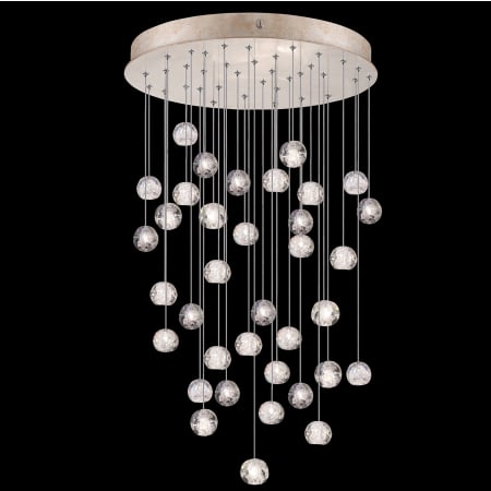 Fine Art Handcrafted Lighting Natural Inspirations 36 Light 34" Wide LED Crystal Multi Light Pendant Gold Tone Silver Leaf
