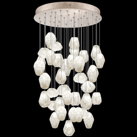 Fine Art Handcrafted Lighting Natural Inspirations 36 Light 34" Wide LED Crystal Multi Light Pendant Gold Tone Silver Leaf