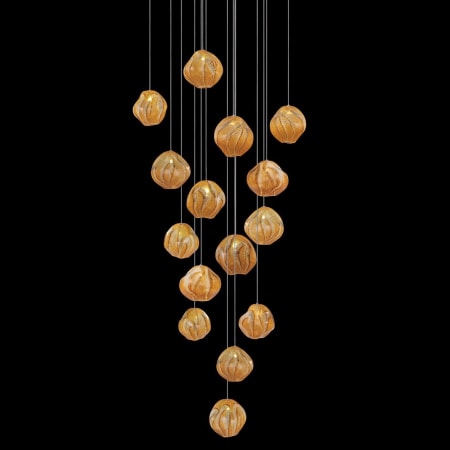 Fine Art Handcrafted Lighting Vesta 15 Light 19" Wide LED Abstract Multi Light Pendant Gold