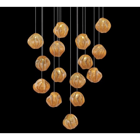 Fine Art Handcrafted Lighting Vesta 15 Light 21" Wide LED Abstract Multi Light Pendant Gold