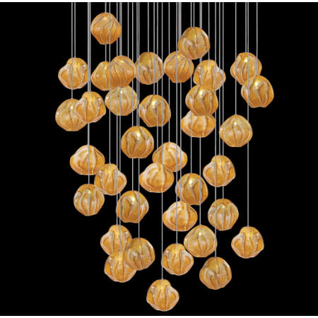 Fine Art Handcrafted Lighting Vesta 36 Light 34" Wide LED Abstract Multi Light Pendant Gold