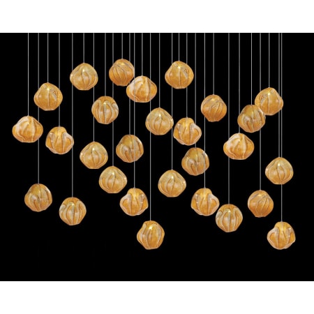 Fine Art Handcrafted Lighting Vesta 28 Light 54" Wide LED Abstract Multi Light Pendant Gold