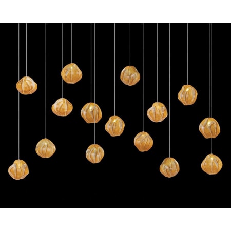 Fine Art Handcrafted Lighting Vesta 15 Light 48" Wide LED Abstract Multi Light Pendant Gold