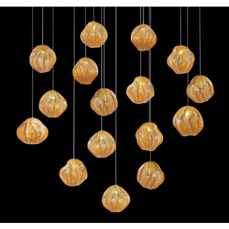 Fine Art Handcrafted Lighting Vesta 16 Light 32" Wide LED Abstract Multi Light Pendant Gold