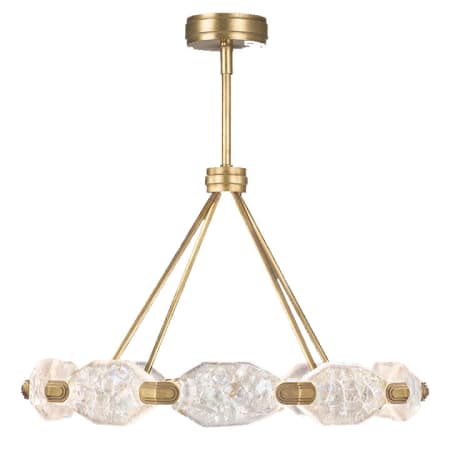 Fine Art Handcrafted Lighting Allison Paladino 20 Light LED Foyer Pendant with Quartz Shades Gold Leaf