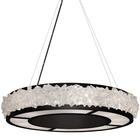 Fine Art Handcrafted Lighting Arctic Halo 12 Light 5" High Crystal Chandelier Black