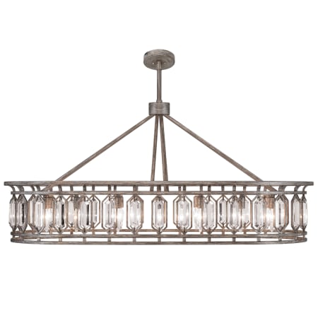 Fine Art Handcrafted Lighting Westminster 14 Light 52" Wide Crystal Linear Chandelier Weathered English Brown
