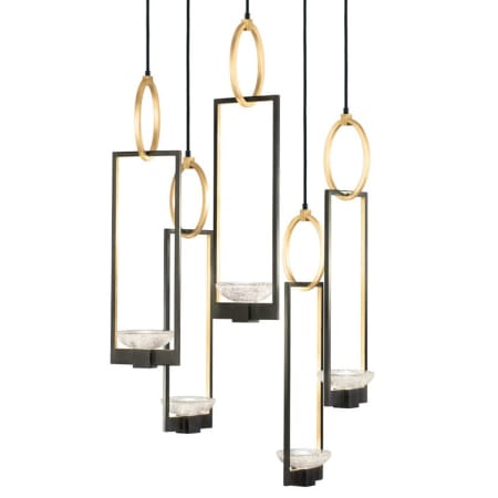 Fine Art Handcrafted Lighting Delphi 27" Wide LED Multi Light Pendant Black