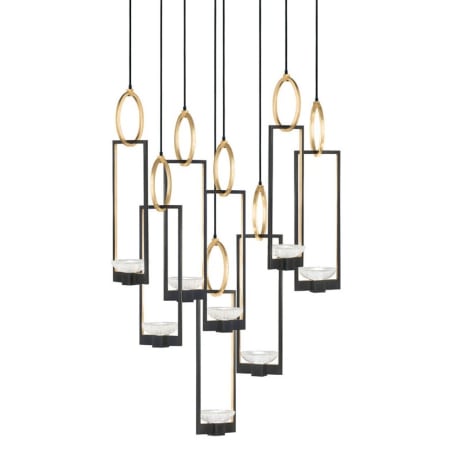 Fine Art Handcrafted Lighting Delphi 34" Wide LED Multi Light Pendant Black