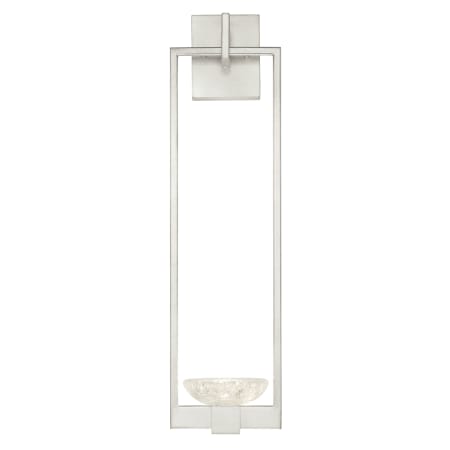 Fine Art Handcrafted Lighting Delphi Single Light 27" Tall LED Wall Sconce Silver Leaf