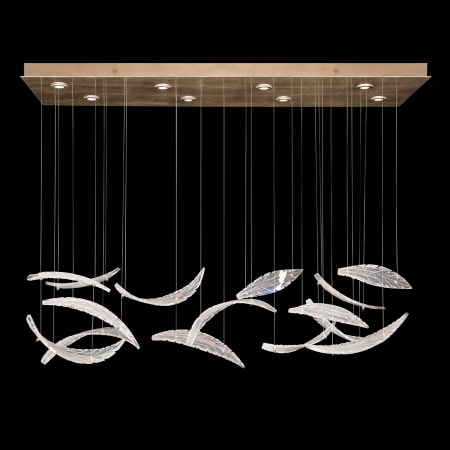 Fine Art Handcrafted Lighting Elevate 8 Light 54" Wide LED Crystal Chandelier Gold Leaf / Clear / Opaline
