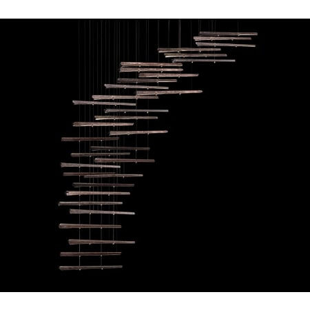 Fine Art Handcrafted Lighting Elevate 8 Light 62" Wide LED Abstract Multi Light Pendant Gold Leaf