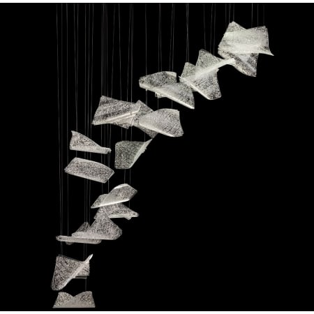 Fine Art Handcrafted Lighting Elevate 8 Light 54" Wide LED Abstract Multi Light Pendant Gold Leaf