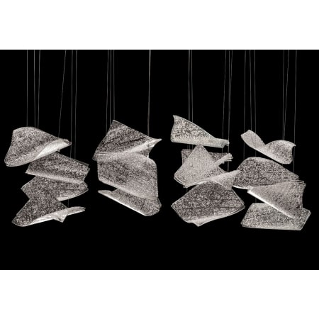 Fine Art Handcrafted Lighting Elevate 8 Light 54" Wide LED Abstract Multi Light Pendant Gold Leaf