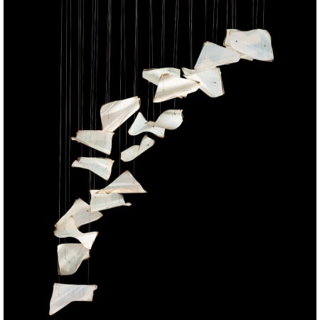 Fine Art Handcrafted Lighting Elevate 8 Light 54" Wide LED Abstract Multi Light Pendant Gold Leaf