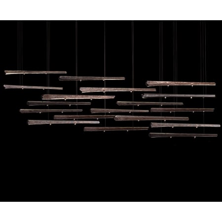 Fine Art Handcrafted Lighting Elevate 8 Light 59" Wide LED Abstract Multi Light Pendant Gold Leaf