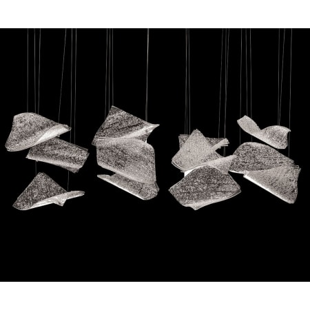 Fine Art Handcrafted Lighting Elevate 6 Light 50" Wide LED Abstract Multi Light Pendant Gold Leaf