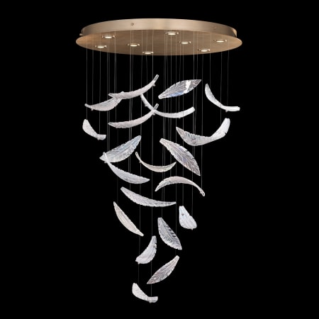 Fine Art Handcrafted Lighting Elevate 8 Light 32" Wide LED Crystal Chandelier Gold Leaf / Clear / Opaline