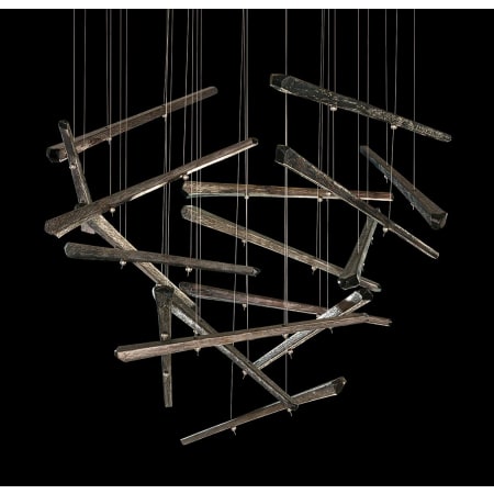 Fine Art Handcrafted Lighting Elevate 8 Light 34" Wide LED Abstract Multi Light Pendant Gold Leaf