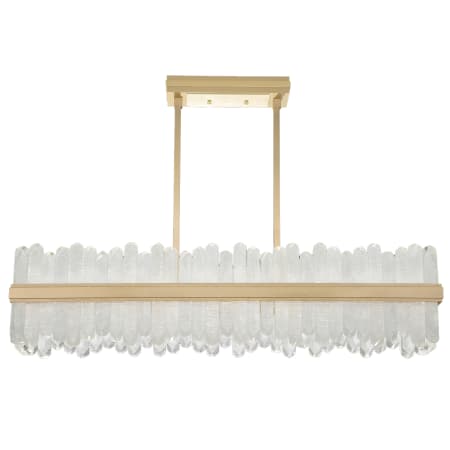 Fine Art Handcrafted Lighting Lior 2 Light 48" Wide LED Crystal Linear Chandelier Gold Leaf