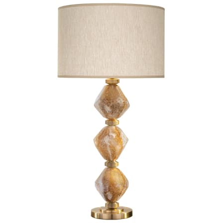 Fine Art Handcrafted Lighting SoBe 31" Tall Buffet Table Lamp Gold Leaf / Amber Agate / Beige