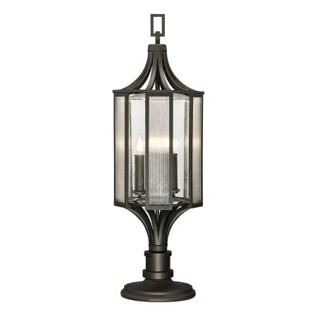 Fine Art Handcrafted Lighting Bristol 3 Light 38" Tall Post Light Black