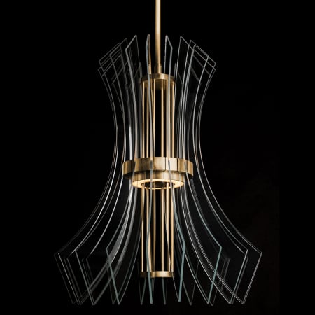 Fine Art Handcrafted Lighting Newton 28" Wide LED Crystal Chandelier Gold Leaf