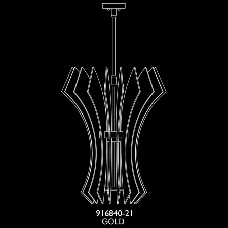 Fine Art Handcrafted Lighting Newton 28" Wide LED Crystal Chandelier Gold Leaf