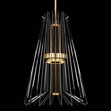Fine Art Handcrafted Lighting Newton 24" Wide LED Crystal Chandelier Gold Leaf
