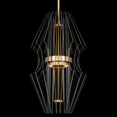 Fine Art Handcrafted Lighting Newton 21" Wide LED Crystal Chandelier Gold Leaf