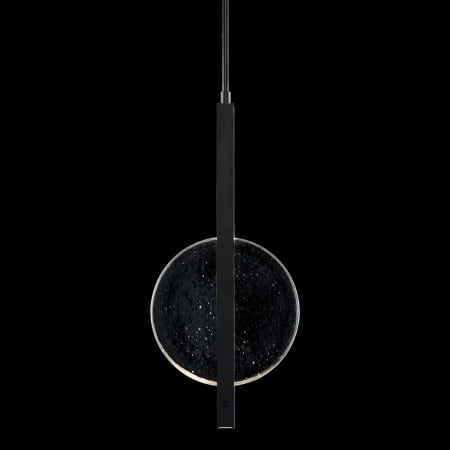 Fine Art Handcrafted Lighting Selene 2 Light 11" Wide LED Pendant with Shade Black / Clear Glass