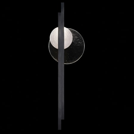 Fine Art Handcrafted Lighting Selene 2 Light 44" Tall LED Wall Sconce Black / Clear / White Glass