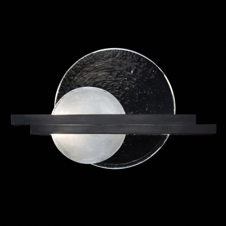 Fine Art Handcrafted Lighting Selene 2 Light 13" Tall LED Wall Sconce Black / Clear / White Glass