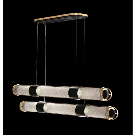 Fine Art Handcrafted Lighting Bond 60" Wide LED Linear Pendant Black / Gold