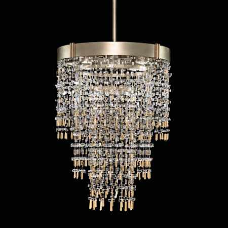 Fine Art Handcrafted Lighting Capri 5 Light 29" Wide LED Crystal Pendant Soft Gold Leaf