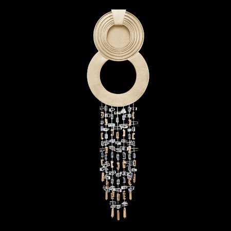 Fine Art Handcrafted Lighting Capri 36" Tall LED Wall Sconce Soft Gold Leaf