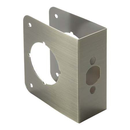 First Watch Door Edge Guard / Reinforcer for 1-3/4" Thick Doors with 2-3/8" Backset Antique Brass