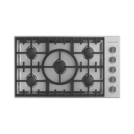 Fisher and Paykel 36 Inch Wide 5 Burner Liquid Propane Cooktop N/A