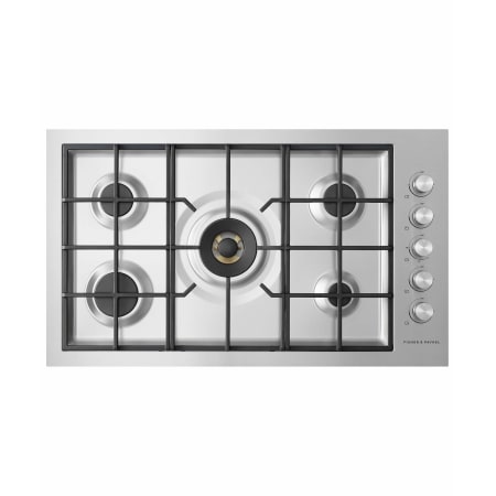 Fisher and Paykel 36 Inch Wide 5 Burner Natural Gas Cooktop with Flush Fit Design Stainless Steel