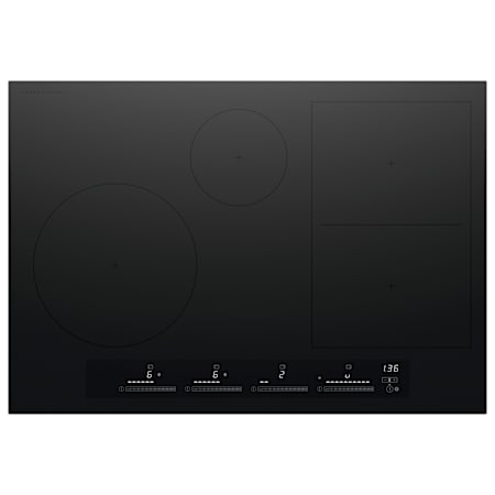 Fisher and Paykel 30 Inch Wide 4 Burner Electric Cooktop with SmartZone Black