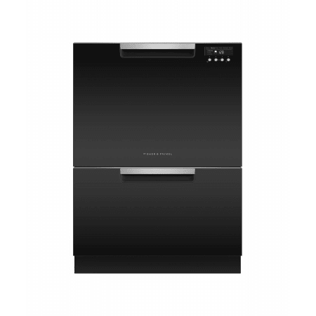 Fisher and Paykel DishDrawer 24 Inch Wide 14 Place Setting Energy Star Rated Built-In Top Control Dishwasher with Recessed Handle Black