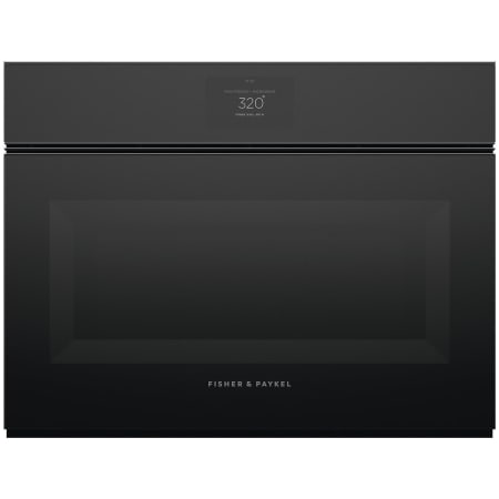Fisher and Paykel 11 Series Minimal 24 Inch Wide 1.7 Cu. Ft. Electric Speed Oven with Air Fry and CoolTouch Door Black Glass