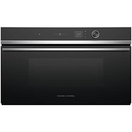 Fisher and Paykel 9 Series Contemporary 30 Inch Wide 1.3 Cu. Ft. Electric Speed Oven with CoolTouch Door and Wired Temperature Sensor Stainless Steel