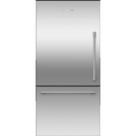 Fisher and Paykel 32 Inch Wide 17.1 Cu. Ft. Energy Star Certified Left Hinge Bottom Freezer Refrigerator with ActiveSmart™ FoodCare and Adjustable Shelves Stainless Steel