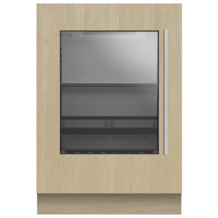 Fisher and Paykel Series 9 24 Inch Wide 138 Can Capacity Panel Ready Beverage Cooler with Glass Door Panel Ready