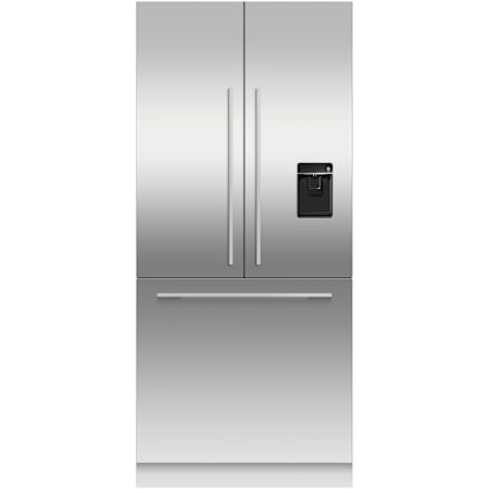Fisher and Paykel 36 Inch Wide 16.8 Cu. Ft. Energy Star Certified French Door Refrigerator with ActiveSmart™ FoodCare and LED Lights Panel Ready