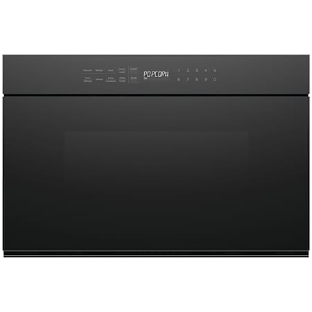 Fisher and Paykel Series 7 24 Inch Wide 1.2 Cu. Ft. 950 Watt Drawer Microwave with Smart Sense Technology Black Glass