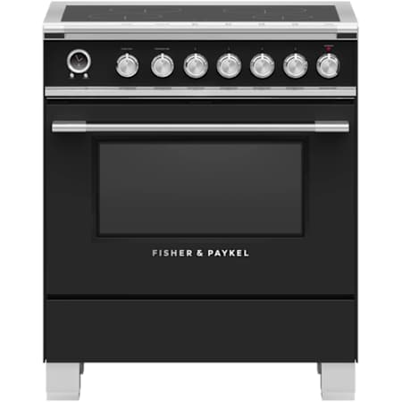 Fisher and Paykel 30 Inch Wide 3.5 Cu. Ft. Free Standing Induction Range Black