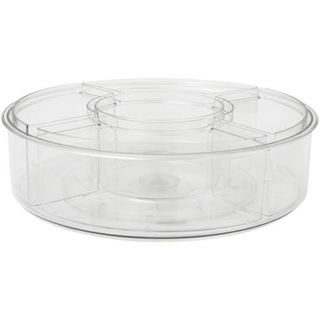 Flash Furniture Brody 3-1/2" Tall Spinning Office Organizer Clear